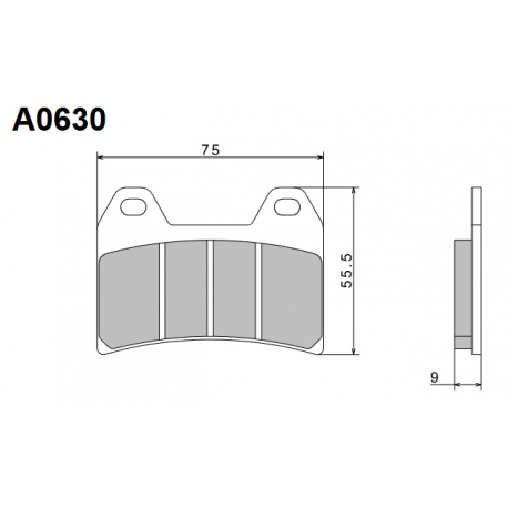 NISSIN KLOCKI HAMULCOWE KH244 PREMIUM SEMI-METALLIC (SPIEK METALICZNY) (ECE R90) (MADE IN JAPAN) (2P-270NS)
