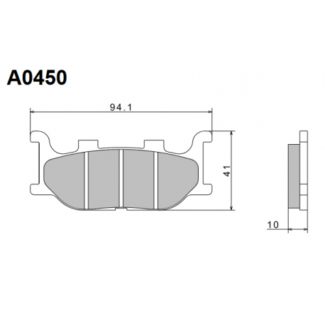 NISSIN KLOCKI HAMULCOWE KH199 PREMIUM SEMI-METALLIC (SPIEK METALICZNY) (ECE R90) (MADE IN JAPAN) (2P-249NS)