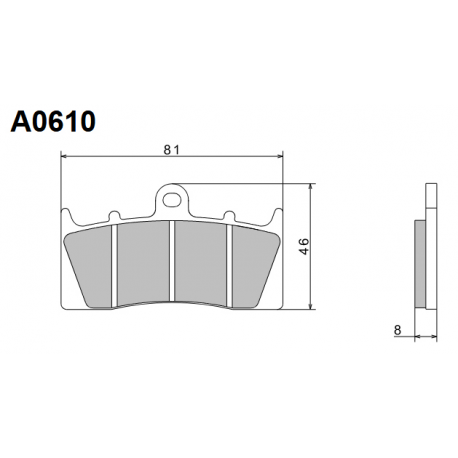 NISSIN KLOCKI HAMULCOWE KH613 PREMIUM SEMI-METALLIC (SPIEK METALICZNY) (ECE R90) (MADE IN JAPAN) (2P-268NS)