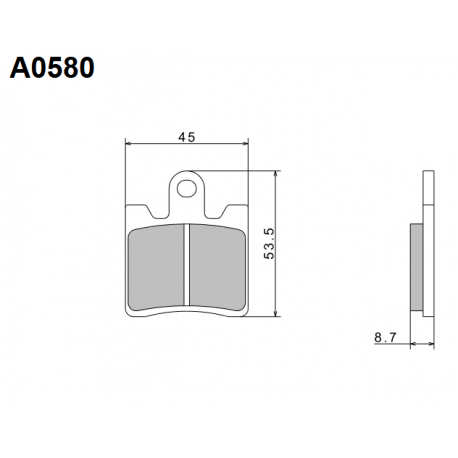 NISSIN KLOCKI HAMULCOWE KH283 PREMIUM SEMI-METALLIC (SPIEK METALICZNY) (ECE R90) (MADE IN JAPAN) (2P-265NS)