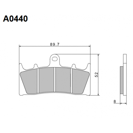NISSIN KLOCKI HAMULCOWE KH188 PREMIUM SEMI-METALLIC (SPIEK METALICZNY) (ECE R90) (MADE IN JAPAN) (2P-248NS)