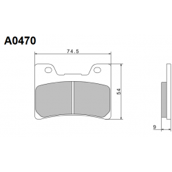 NISSIN KLOCKI HAMULCOWE KH160 PREMIUM SEMI-METALLIC (SPIEK METALICZNY) (ECE R90) (MADE IN JAPAN) (2P-251NS)