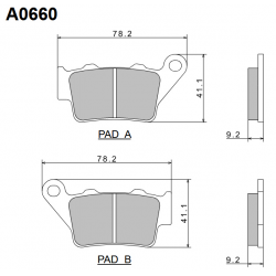 NISSIN KLOCKI HAMULCOWE KH208 PREMIUM SEMI-METALLIC (SPIEK METALICZNY) (ECE R90) (MADE IN JAPAN) (2P-275NS)