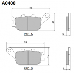 NISSIN KLOCKI HAMULCOWE KH174 PREMIUM SEMI-METALLIC (SPIEK METALICZNY) (ECE R90) (MADE IN JAPAN) (2P-244NS)