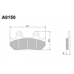 NISSIN KLOCKI HAMULCOWE KH121 PREMIUM SEMI-METALLIC (SPIEK METALICZNY) (ECE R90) (MADE IN JAPAN) (2P-216NS)