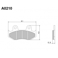 NISSIN KLOCKI HAMULCOWE KH92 / KH323 PREMIUM SEMI-METALLIC (SPIEK METALICZNY) (ECE R90) (MADE IN JAPAN) (2P-223NS)
