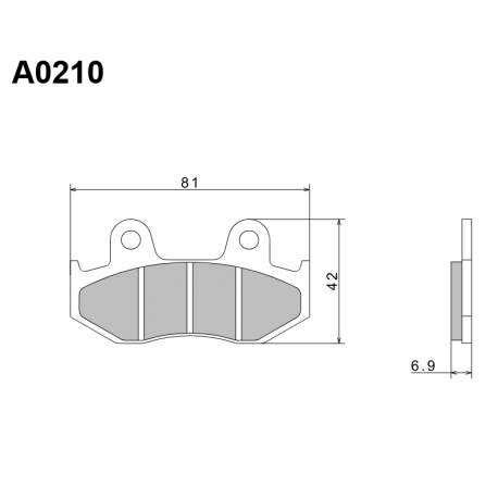 NISSIN KLOCKI HAMULCOWE KH92 / KH323 PREMIUM SEMI-METALLIC (SPIEK METALICZNY) (ECE R90) (MADE IN JAPAN) (2P-223NS)