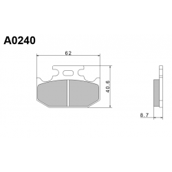 NISSIN KLOCKI HAMULCOWE KH152 PREMIUM SEMI-METALLIC (SPIEK METALICZNY) (ECE R90) (MADE IN JAPAN) (2P-227NS)