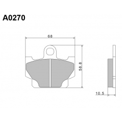 NISSIN KLOCKI HAMULCOWE KH81 PREMIUM SEMI-METALLIC (SPIEK METALICZNY) (ECE R90) (MADE IN JAPAN) (2P-230GS)
