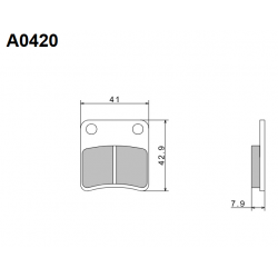 NISSIN KLOCKI HAMULCOWE KH257 PREMIUM SEMI-METALLIC (SPIEK METALICZNY) (ECE R90) (MADE IN JAPAN) (2P-246NS)