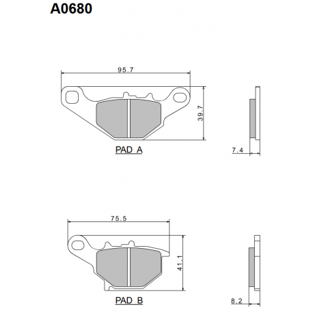 NISSIN KLOCKI HAMULCOWE KH230 / KH396 PREMIUM SEMI-METALLIC (SPIEK METALICZNY) (ECE R90) (MADE IN JAPAN) (2P-279NS)