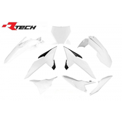 RACETECH (RTECH) KOMPLET PLASTIKÓW KTM SX 85 '25 KOLOR BIAŁY / CZARNY