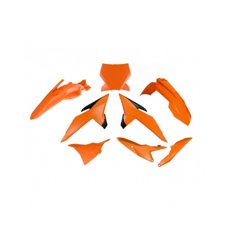 RACETECH (RTECH) KOMPLET PLASTIKÓW KTM SX 85 '25 KOLOR OEM CZARNY / POMARAŃCZOWY