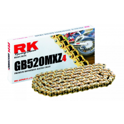 RK, řetěz (Motocross) 420MXZ4-120, spojka v balení, zlatá barva