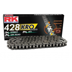 RK, řetěz 428KRO-140 (O-RING), nýtovací spojka v balení, barva neutral