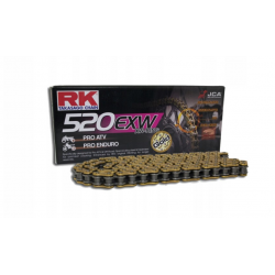 RK, řetěz GB520EXW-120 (XW-RING), nýtovací spojka v balení, zlatá barva