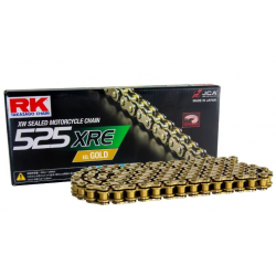 RK, řetěz GB525XRE-108 (XW-RING), nýtovací spojka v balení, zlatá barva