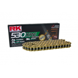 RK ŁAŃCUCH NAPĘDOWY GB530XRE-112 (XW-RING) ZAKUWKA (CLF) W ZESTAWIE KOLOR ZŁOTY (POJEMNOŚĆ: DO 1400 CCM) (44 KN)