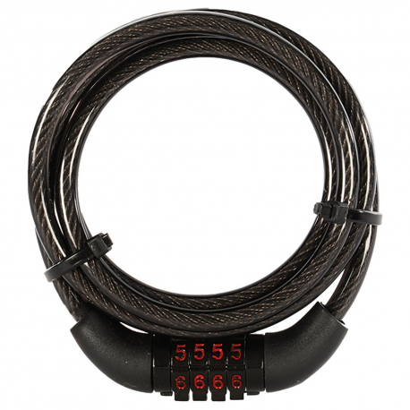 OXFORD ZABEZPIECZENIE ANTYKRADZIEŻOWE (LINKA) COMBI6 COMBINATION LOCK ZAMEK NA SZYFR 6MM X 1500MM KOLOR CZARNY