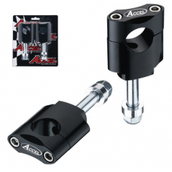 Accel x, zvyšovací držáky řidítek (28,6mm) výška 45mm, se šroubem M12, stříbrná barva