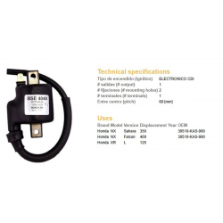 DZE, zapalovací modul Honda NX 350 SAHARA NX 400 FALCON XR 125L (WSZYSTKIE ROCZNIKI) (OEM 30510-KAS-900)