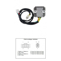 DZE REGULATOR NAPIĘCIA HONDA VT 700C SHADOW '86-'87 VT 800C SHADOW '88 (OEM 31600-MR6-000)