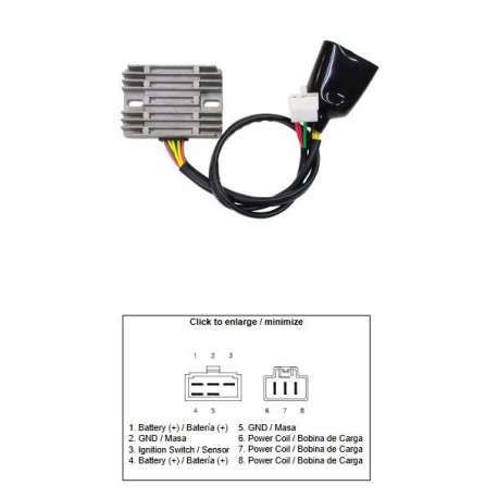 DZE REGULATOR NAPIĘCIA HONDA VTX 1800 '03-'08 (31600-MCH-000) (12A)