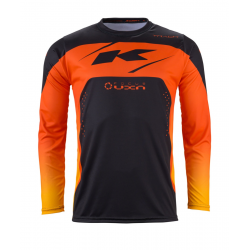 KENNY RACING KOSZULKA CROSS/ENDURO MODEL TRACK KID/JUNIOR NEON GREY/ORANGE KOLOR CZARNY/SZARY/POMARAŃCZOWY ROZMIAR XXXXS