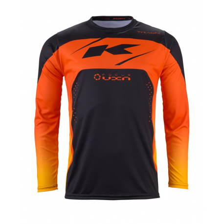 KENNY RACING KOSZULKA CROSS/ENDURO MODEL TRACK KID/JUNIOR NEON GREY/ORANGE KOLOR CZARNY/SZARY/POMARAŃCZOWY ROZMIAR XXXXS