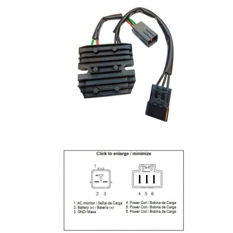 DZE REGULATOR NAPIĘCIA KAWASAKI ZX 6R '07-'08 (50A) (21066-0025)