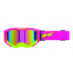 KENNY RACING GOGLE PERFORMANCE EVO 2 NEON PINK- LUSTRO KOLOR RÓŻOWY/ ŻÓŁTY FLUO
