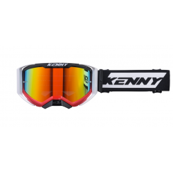 KENNY RACING GOGLE PERFORMANCE EVO 2 RED WHITE-CLEAR LENS- SZYBKA PRZEŹROCZYSTA KOLOR CZERWONY/BIAŁY/CZARNY
