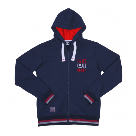 KENNY RACING BLUZA Z KAPTUREM DAMSKA SUZUKA KOLOR NIEBIESKI/CZERWONY ROZMIAR S