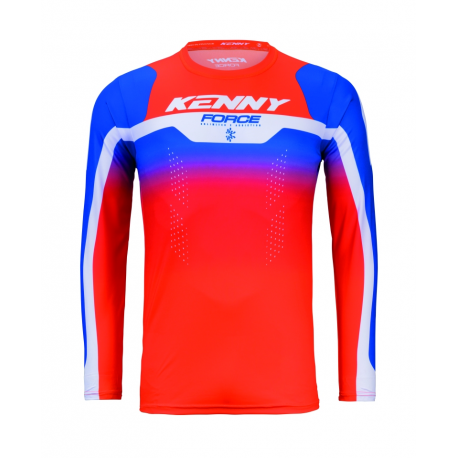 KENNY RACING KOSZULKA CROSS/ENDURO FORCE BEACH ORANGE KOLOR POMARAŃCZOWY/NIEBIESKI ROZMIAR S