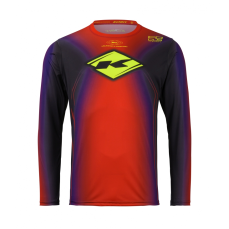 KENNY RACING KOSZULKA CROSS/ENDURO TRACK KID/JUNIOR/DZECIĘCE FOCUS RED KOLOR CZERWONY ROZMIAR XXXXS ( 3/4 LATA)