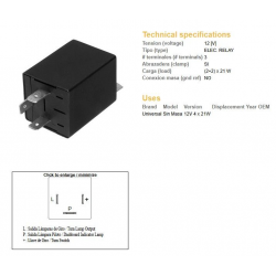 DZE PRZERYWACZ KIERUNKOWSKAZÓW UNIWERSALNY (12V 4x21W)