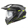 KAPPA 2024/12 KASK KV33 GRAPHIC WIZZARD ENDURO DUAL OFF ROAD Z SZYBĄ I BLENDĄ KOLOR CZARNY SZARY ŻÓŁTY FLUO MATT ROZMIAR 54 / XS