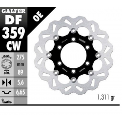 Galfer, zadní kotouč, SUZUKI VZR 1800 INTRUDER '06- M 109R BOULEVARD '06- (WAVE FLOATING) (275X89X5MM)