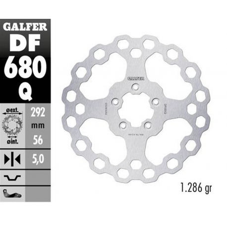 GALFER TARCZA HAMULCOWA PRZÓD HARLEY-DAVIDSON (292X56X5) CUBIQ