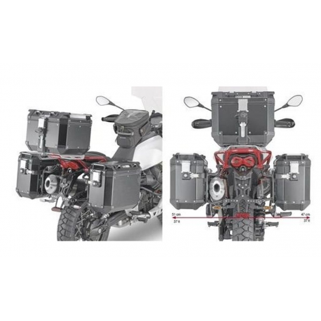 KAPPA STELAŻ KUFRÓW BOCZNYCH SZYBKIEGO MONTAŻU MONOKEY CAM SIDE MOTO GUZZI V85 TT '19-'22 - POD KUFRY KFR K'FORCE ORAZ KVG K'VOY