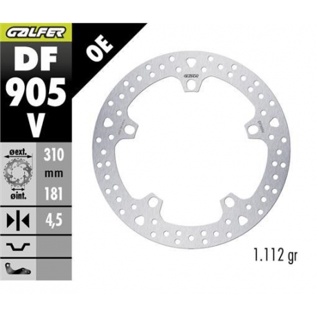 GALFER TARCZA HAMULCOWA PRZÓD BMW R 1300GS ADVENTURE '23-'25 (ROUND DISC) (310X181X4.5MM)