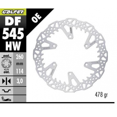 GALFER TARCZA HAMULCOWA PRZÓD DUCATI DESMO 450MX '24-'26 (260X114X3MM) SHARK ENDURO MX