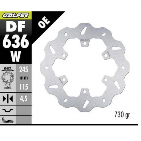 GALFER TARCZA HAMULCOWA TYŁ DUCATI 350/400/600/620/750/800/851/888/ 900/907/959 '89- MONSTER 600/620/695/696/750/800/821/937 '94