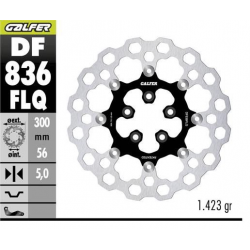 GALFER TARCZA HAMULCOWA TYŁ HARLEY-DAVIDSON (300X56X5) PŁYWAJĄCA (QUBIQ)