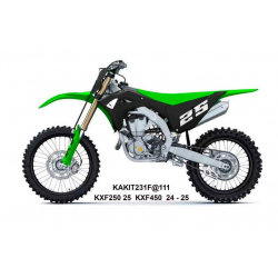 UFO 2025/04 KOMPLET PLASTIKÓW (FULL KIT) Z OSŁONAMI TELESKOPÓW (AMORTYZATORÓW) KAWASAKI KXF 250 '25-, KXF 450 '24-'25 KOLOR CZAR