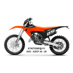 UFO 2025/04 KOMPLET PLASTIKÓW (FULL KIT) Z OSŁONAMI TELESKOPÓW (AMORTYZATORÓW) KTM EXC 150 / 250 / 300 TBI '24-'25, EXC-F 250 /