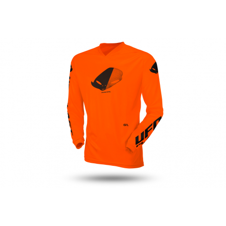 UFO KOSZULKA RADIAL DZIECIĘCA / JUNIOR / KID CROSS KOLOR POMARAŃCZOWY FLUO ROZMIAR XXS - KOLEKCJA 2025