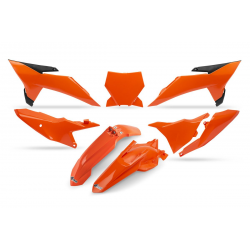 UFO 2025/11 KOMPLET PLASTIKÓW Z OSŁONĄ LAMPY KTM SX 85 '25-'26 KOLOR POMARAŃCZOWY