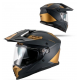 UFO 2026/01 KASK COSMOS OFFROAD / DUAL / TOURER / CROSSOVER Z SZYBĄ, DASZKIEM I BLENDĄ PRZECIWSŁONECZNĄ KOLOR CZARNY/ZŁOTY ROZMI