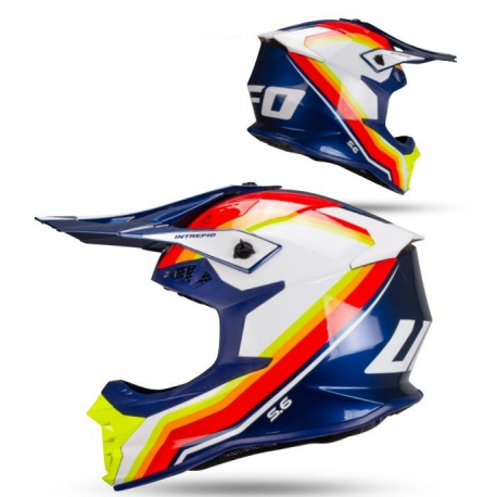 UFO 2026/01 KASK INTREPID CROSS KOLOR ŻÓŁTY/NIEBIESKI FLUO ROZMIAR L ( ECE 22R06 ) - KOLEKCJA 2026